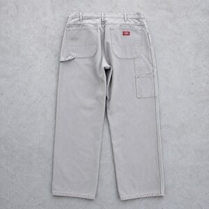 Dickies Baggy Carpenter Pants Tan Khaki Duck Canvas Mens 34x30  Utility Carhartt
